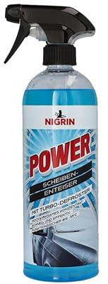 NIGRIN POWER Scheiben-Enteiser 750ml, Turbo, Hochwirksames Konzentrat bis zu -55°, blau