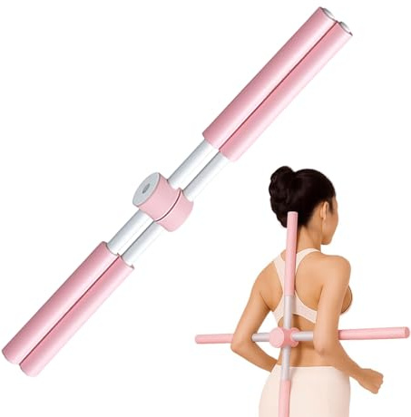 Anti Buckel Fitness Training Cross Stick - Yoga Stick Mit Edelstahlkern & Schaumstoff | Verbessern Sie Ihre Haltung | Yoga Sticks Stretching Tool Für Erwachsene & Kinder