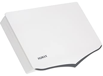 HUMAX Digital H40D2 Flat Spiegel SAT Flachantenne für 2X Teilnehmer weiß | SAT TV Antenne für alle Sender, Wetterfest, Camping Satellitenschüssel für 2 Teilnehmer, Inkl. Wand- und Masthalterung