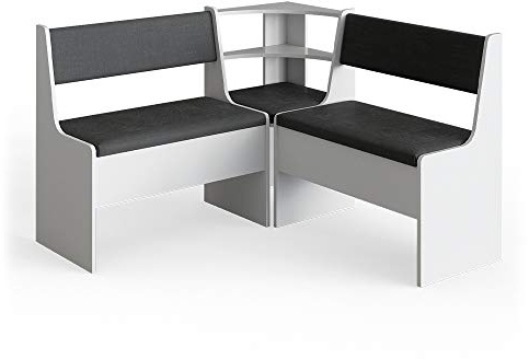 Vicco Eckbankgruppe Roman, Weiß, 120 x 120 cm | Ohne Tisch, geeignet für Eckaufstellung in Küchen und Essbereichen