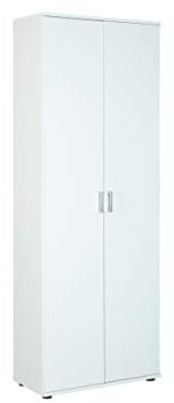 Inter Link – Mehrzweckschrank – Aktenschrank – Allzweckschrank – 2 Türen – Breite:70cm – Tiefe: 34 cm – Höhe: 190 cm – inkl. 5 Einlageböden – Melaminbeschichtet – Arconati – Weiß