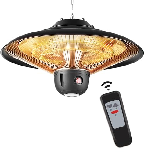 Donyer Power Elektrischer Terrassenheizstrahler, Deckenmontage, für den Außen- oder Innenbereich, 1500W