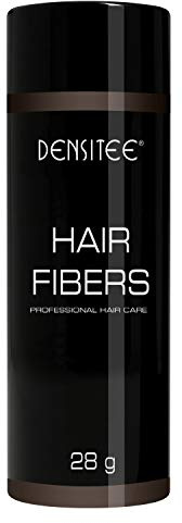 Schütthaar Streuhaar Haarverdichtung | Haarpuder | DENSITEE® | Verdeckt Haarausfall & Kahlheit Frauen & Männern mit Soforteffekt 28g Ansatz Retoucher für dichteres Haar | Dunkelbraun