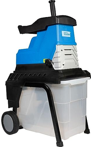 Güde 94375 GH 2800 Super Silent Gartenhäcksler (2800W, Induktionsmotor, 55L Fangbox, 45mm max. Astdicke, Leise), Blau