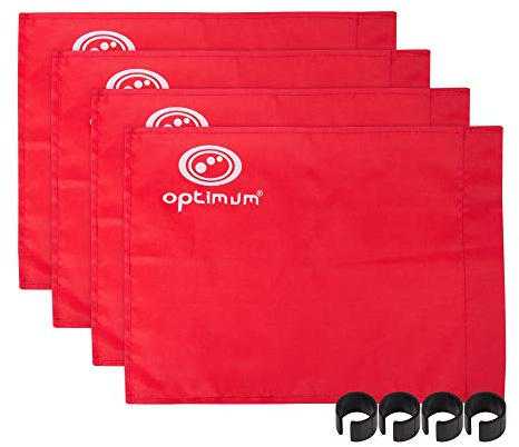 Optimales Training Eckfahnen (4 Stück) – Rot, Unisex, Training, rot