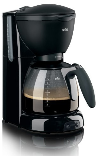 Braun CaféHouse PurAroma Plus Kaffeemaschine KF 560/1 – Filterkaffeemaschine mit Glaskanne für 10 Tassen Kaffee, Kaffeezubereiter für einzigartiges Aroma, 1100 Watt, schwarz