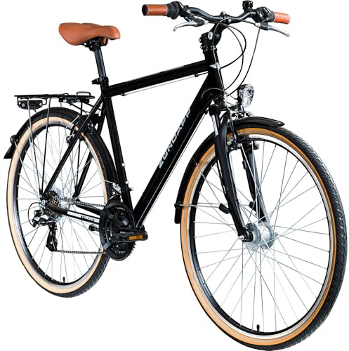 ZÜNDAPP T700 700c Trekkingrad Herren Fahrrad Trekking 28 Zoll Trekkingfahrrad StVZO (schwarz, 55 cm)