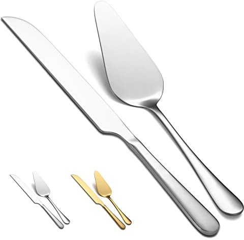 Kyraton Hochzeits tortenmesser und Server Set, Edelstahl Kuchenheber & Tortenheber für die Hochzeit beinhalten Tortenausstecher und Tortenheber