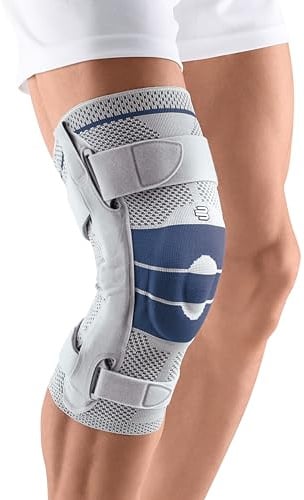 Bauerfeind GenuTrain S Kniebandage - Stabilisierung & Komfort für Erwachsene (Größe 5, Blau, Made in Germany)