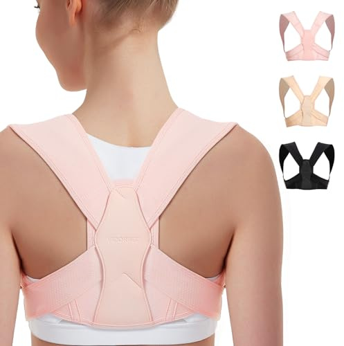 Rücken Geradehalter, Verstellbare Schultergurt Haltungskorrektur Damen für Clavicle Unterstützung und die Bereitstellung von Schmerzlinderung von Nacken, Schulter und oberen Rücken (S/M)