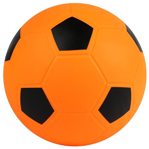 OSDUE PVC Regenbogen Ball,Bouncy Kickball Spielball Orange Fußball Softball für Drinnen und Draußen Hinterhofpark Strandspaß im Freien - ohne luftpumpe geliefert Wird (8,6 Zoll)