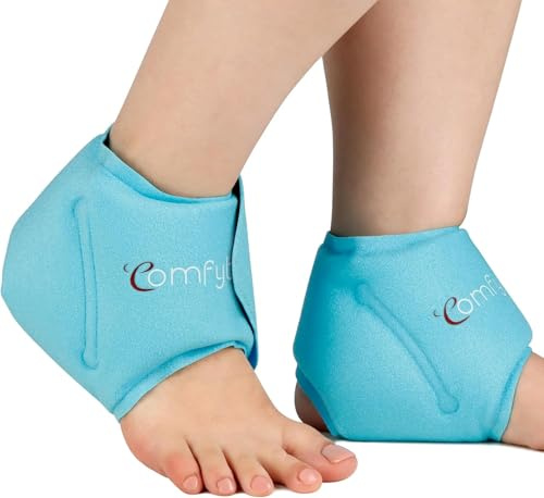 Comfytemp Kühlmanschette Knöchel Fuß Gel Kühlpads（2 Stück）Kühlbandage | Fußgelenk Schmerzlinderung Kalt Warm Kompresse Wiederverwendbare Kühlpack Plantarfasziitis Schwellung Verstauchung Rheuma op