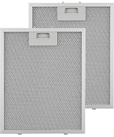 Klarstein Aluminium-Fettfilter - Austauschfilter, Ersatzfilter, 2 x Filter, leichtgängiger Klickverschluss, 25,8 x 31,8 cm, ca. 300g, Aluminium, für Klarstein Sabia Dunstabzugshauben, silber