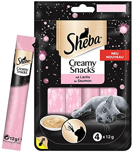 Sheba Creamy Snacks mit Lachs 20x 4x12g Katzenfutter