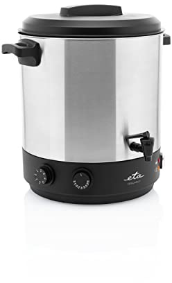 ETA Einkochautomat Granny - 1800W, Temperatureinstellung 30-100°C, Edelstahl, Fassungsvermögen 25l