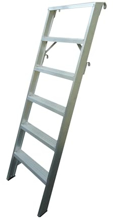 Weise Maxximuss Stufenanlegeleiter Aluminium, 12 Stufen, 250 kg belastbar | TÜV geprüft, mit Vierkantholm, gebördelte Schlitzverbindung, Gummifüße, Einhängeleiter Garten & Regal mit 4 Haken, DIN EN 131