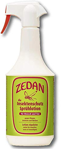 ZEDAN SP - Natürlicher Insektenschutz, 1000 ml Pumpspühflasche, Lotion, Citronella