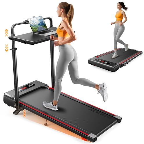 Laufband für Zuhause,6 in 1 Walking Pad mit Steigung bis 10%, 12km/h Klappbar Laufband mit LED-Anzeige,2.5HP Treadmill für Zuhause/Büro,Bis 136kg Belastbar,Fernbedienung und App,Keine Installation
