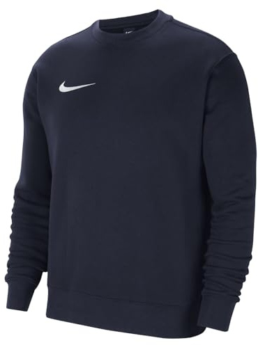 Nike Herren M Nk Flc Park20 Crew Shirt, Obsidian/White, L EU