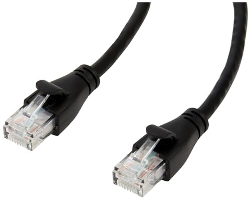 Amazon Basics Ethernet-Netzwerkkabel, RJ45, Cat6, 1.5 m, 1.000Mbit/s, 5er-Pack, schwarz