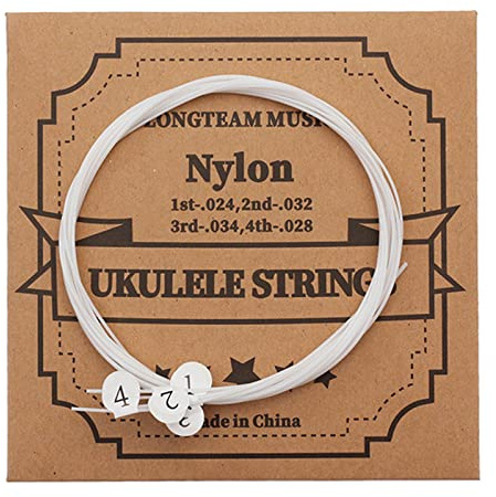 4 Stück Ukulele Saiten Set Nylon Saiten für 21/23/26 Zoll Ukulele Zubehör Ersatz