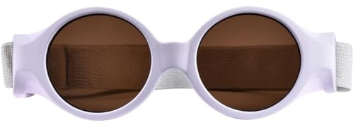 BÉABA, Sonnenbrille für Babys von 0 bis 9 Monaten, 100% UV-Schutz – KAT. 4, Seitenschutz, optimaler Komfort, verstellbares elastisches Kopfband, Flieder