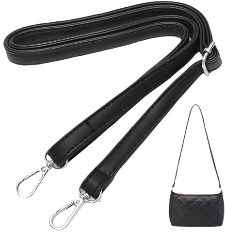 GXGM Frauen Leder Schulterriemen Trageriemen,Taschengurt Schwarz,Tasche Schultergurte Gurt Riemen für Geldbörse Handtaschen, verstellbare Ersatz Crossbody Bag Strap Tragegurt Umhängegurt