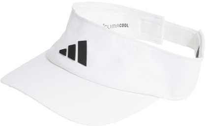 adidas Unisex Visor Climacool Hat, White/Black, M-L