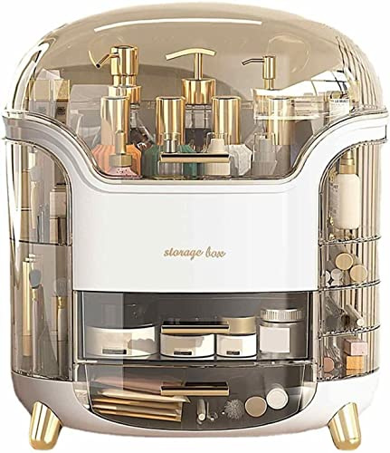 Kousee Schminktisch Organizer, Kosmetik Organizer mit Schubladen,Große Make-up Aufbewahrung & Skincare Organizer, Staubdichte Acryl Aufbewahrungsbox für Schminktisch, Bad & Vanity