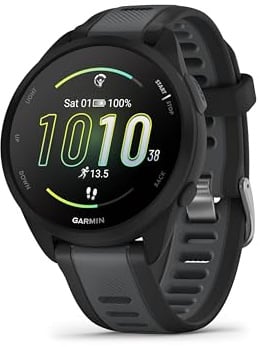 Garmin Forerunner 165 Music 43mm - Lauf-Smartwatch, 1,2" AMOLED Touchscreen, bis zu 11 Tage Akkulaufzeit, 25+ Sport-Apps, Trainingsempfehlungen, Gesundheitsdaten, smarten Funktionen, Musik