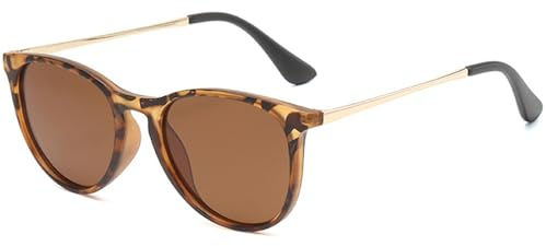 CIKJUK Sonnenbrille Kinder Jungen Mädchen Polarisiert Metallrahmen Verspiegelt Rund Kinder Sonnenbrillen 4-12 Jahre UV400 Schutz