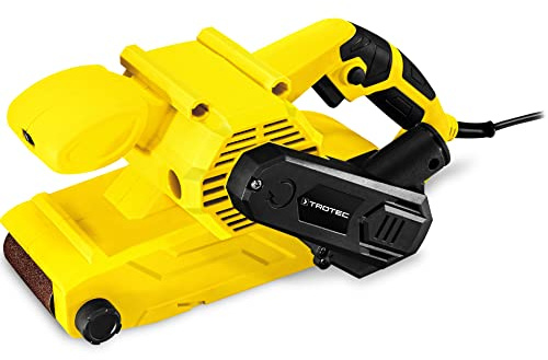 TROTEC PBSS 10-900 Bandschleifer – 900 W, 120–380 m/min, automatische Bandzentrierung, stationär & mobil nutzbar, werkzeugloser Bandwechsel, Staubabsaugung, inkl. Schleifband & Zubehör