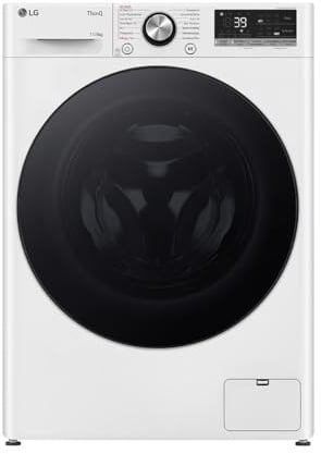 LG W4WR70E6Y, Frontlader-Waschtrockner 11-6 kg, Klasse A/D, 60x62x85 cm, Wi-Fi, AI Direct Drive, Tiefenreinigung mit Dampf, TurboWash 360, Große Kapazität, Außentür aus gehärtetem Glas, Weiß