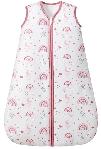 FIEMOL Schlafsack Baby 2.5 Tog, Winterschlafsack Baumwolle Neugeborenen Wearable Decke für Mädchen Junge