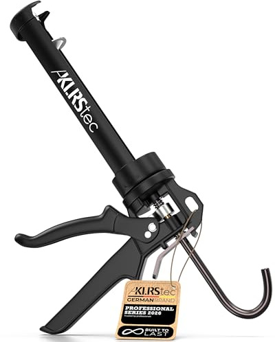 KLRStec Professional Kartuschenpresse [25:1 Kraftübersetzung] Hochwertige Kartuschenpistole geeignet für 150–310 ml Kartuschen für Silikon, Acryl und Dichtstoffe