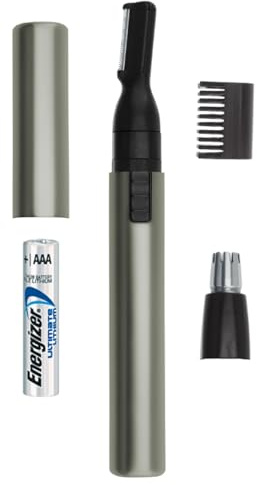 Wahl Micro Lithium Nasenhaartrimmer für Männer und Frauen, 3-in-1-Nasen-/Ohr- und Augenbrauentrimmer, Lithium-Akku, abwaschbare Köpfe