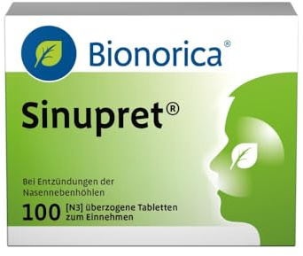 Sinupret® – bei Entzündungen der Nasennebenhöhlen, ab 6 Jahren, 100 Stück | Pflanzliches Arzneimittel | 5-Pflanzenkombination | Löst den Schleim | Öffnet die Nase | Befreit den Kopf | ab 6 Jahren