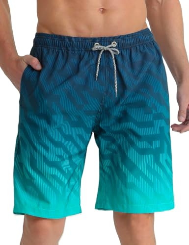 APTRO Herren Badehose Lang Badeshorts Schnelltrocknend Boardshorts Freizeit Short mit Innenslip