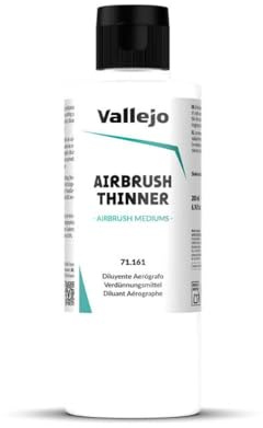 Vallejo Airbrush Thinner 200 Ml - Verdünner für Acrylfarben - Diluieren ohne Qualitätsverlust - Ideal für Airbrush-Anwendungen - 200 Ml Flasche Serie