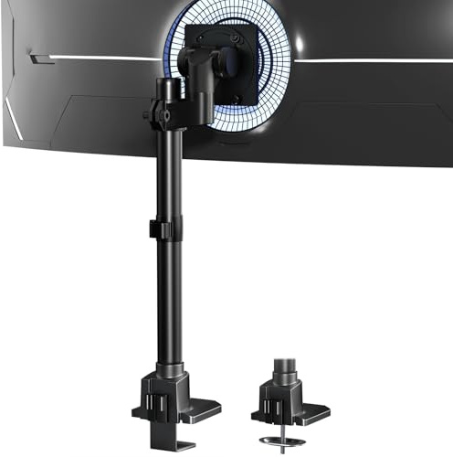 Monitor Halterung 1 Monitor 24-57 Zoll - Höhenverstellbar bildschirmhalterung, Monitor Stand hält bis zu 27 kg, Schwarz