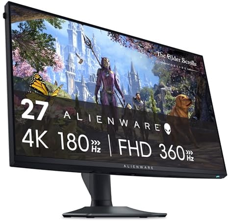 Alienware AW2725QF 27 Zoll 4K UHD (3840x2160) Gaming Monitor, 360Hz, Fast IPS, 0.5ms, NVIDIA G-SYNC Kompatibel, 95% DCI-P3, HDR600, Dolby Vision, USB-C, DisplayPort, 2X HDMI, 4X USB, 3 Jahre Garantie