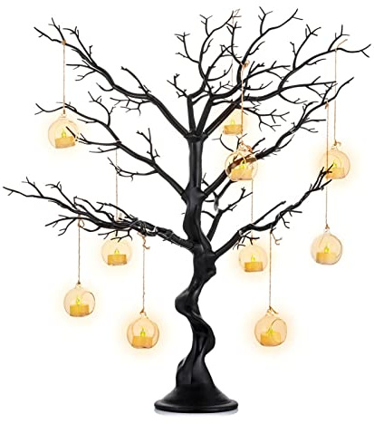 Sziqiqi Dekobaum Schwarz 75cm: Halloween Baum Künstlicher für Dekoration | Stabil Zweige, Platzsparend, Vielseitig, Tisch Deko, Weihnachtsbaum, Osterbaum, Halloween