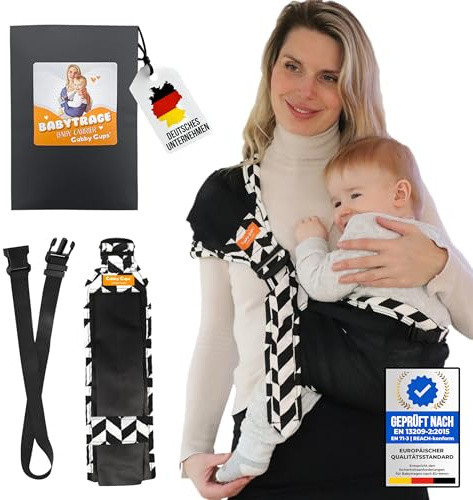 GUBBY GUPS Hüfttrage Baby – Ergonomische seitliche Babytrage ab 6 Monate, praktische Tragehilfe für Kleinkind bis 15 kg, schnell angelegt für kurze Einsätze im Alltag