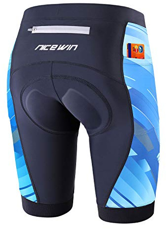 NICEWIN Radlerhose Damen mit Sitzpolster 4D Gepolstert Fahrradhose kurz Sporthose Atmungsaktive Schnell Trocknende Stoßfeste Radlershorts Damen