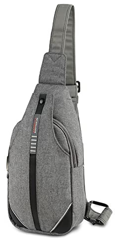 WATERFLY Anti-Diebstahl Sling Bag Damen Herren Brusttasche Hippie | Crossbody Bag, Multipurpose Daypack, Wasserabweisend, Verstellbarer Riemen, Versteckte Rückentasche, Für Reisen, Wandern