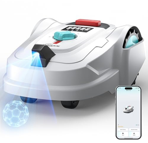 YARDCARE M800Plus Mähroboter ohne Begrenzungskabel,GPS Positionierung+3D Vision Rasenmäher Roboter ohne Kabel,800 m²,U-förmiger Mähmodus, automatische Aufladung, App,150 Hinderniserkennungen
