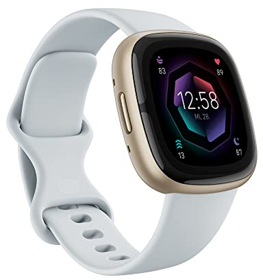 Google Fitbit Sense 2 – Smartwatch Damen / Herren – Fitnessuhr mit integriertem GPS und Telefonfunktion – Fitness-Tracking mit Stressmanagement, EKG und Schlafanalyse – kompatibel mit Android/iOS