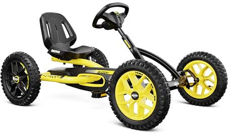 BERG Gokart Buddy Cross | Kinderfahrzeug | ab 3 Jahre | Tretfahrzeug mit hohem Sicherheitsstandard | Luftreifen und Freilauf | Verstellbarer Sitz