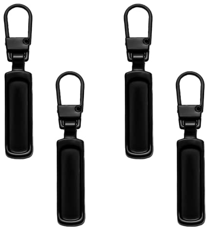 Lmyzcbzl Reißverschluss Ersatzteile, 4 Stück Metall Zipper Pull, Abnehmbar, für Geldbörse, Kleider, Jeans, Koffer, Gepäck