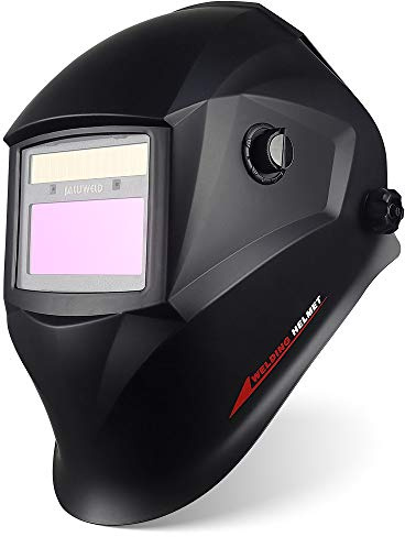 JALUWELD Automatik Schweißhelm Vollautomatik Schweißhelme Automatische Abdunkelung Solar Schweißmaske Großes sichtfeld für die Anwendungen Inkl.5 austauschbare Objektive